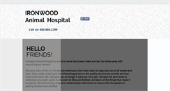 Desktop Screenshot of ironwoodanimalhospital.com